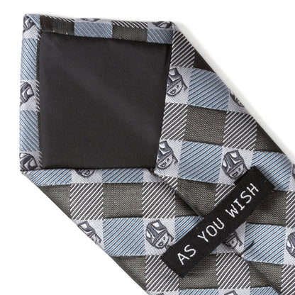 Corbata de cuadros azules y grises de Star Wars Boba Fett