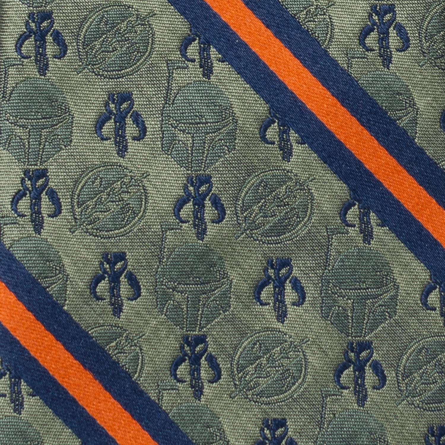 Star Wars Boba Fett Mythosaur Green, Orange, and Blue Striped Tie - My Men's Shop