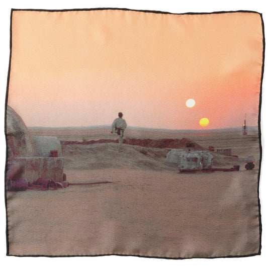Pañuelo de bolsillo de la puesta de sol binaria de Tatooine de Star Wars