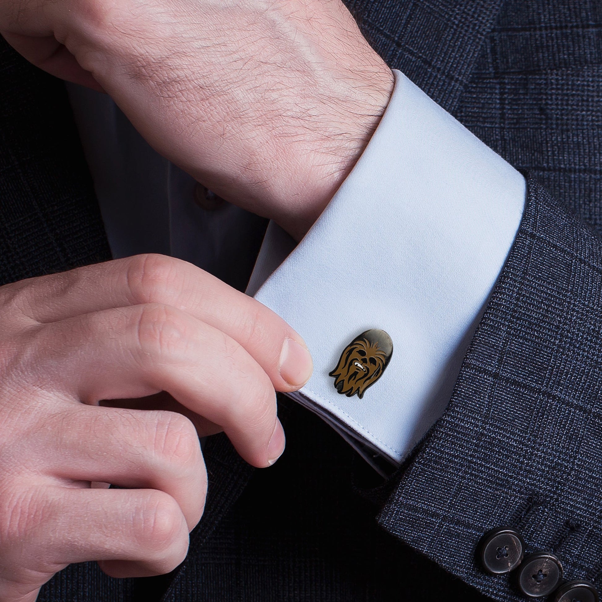 Star Wars Chewbacca Gunmetal Cufflinks - My Men's Shop