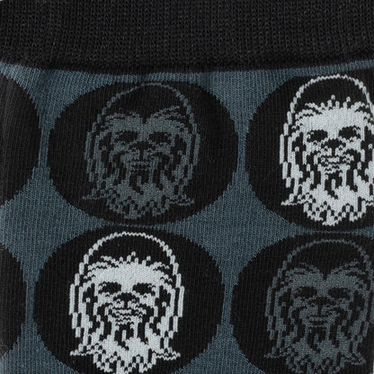 Calcetines de vestir negros de Chewbacca de Star Wars y set de regalo de pin de solapa del emblema de la Alianza Rebelde
