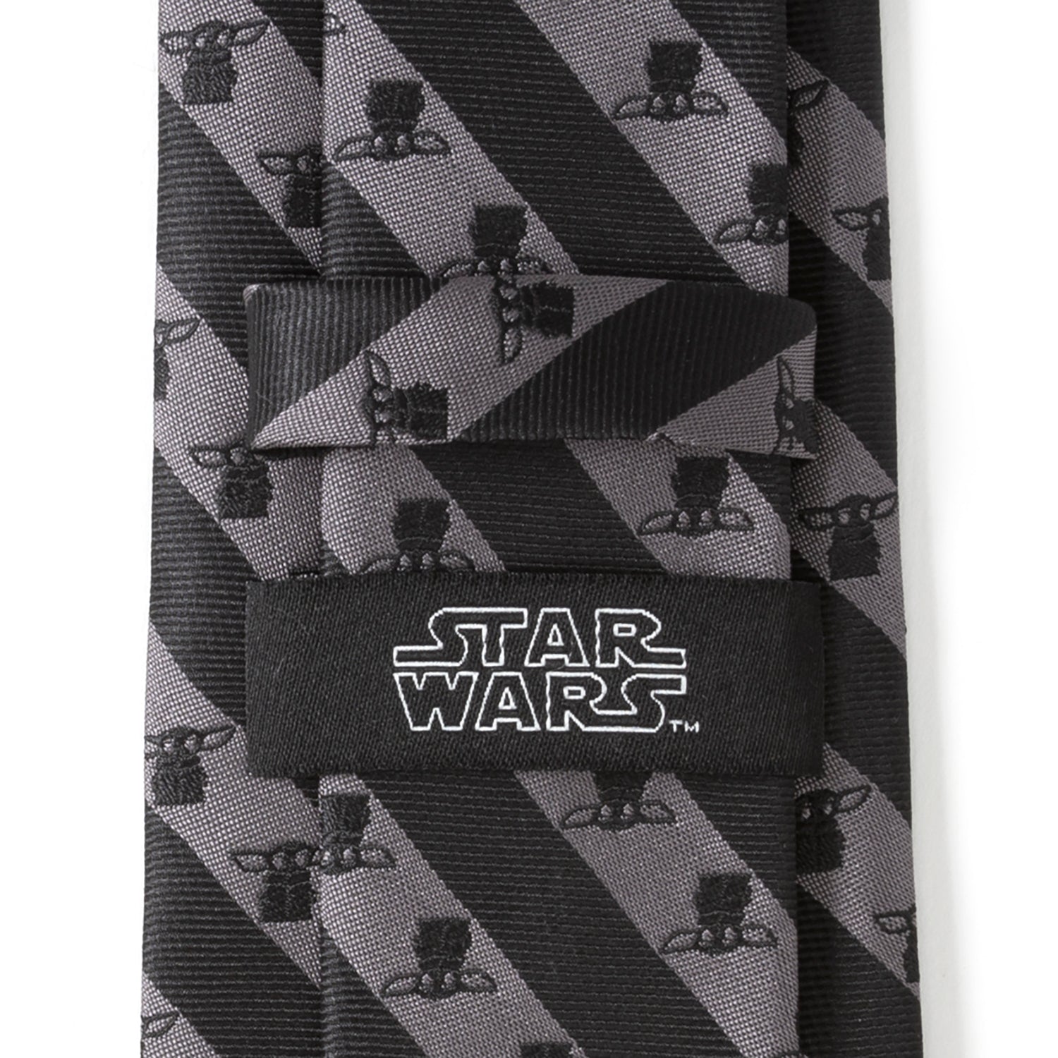 Star Wars Grogu Black and Gray Striped Tie - My Men's Shop