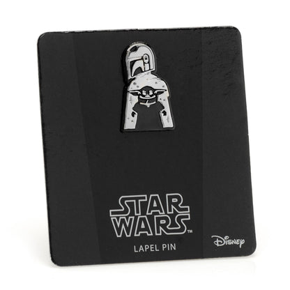 Star Wars Mandalorian and Grogu Navy Paisley Tie, Grogu Tie Bar, and Lapel Pin Gift Set - My Men's Shop