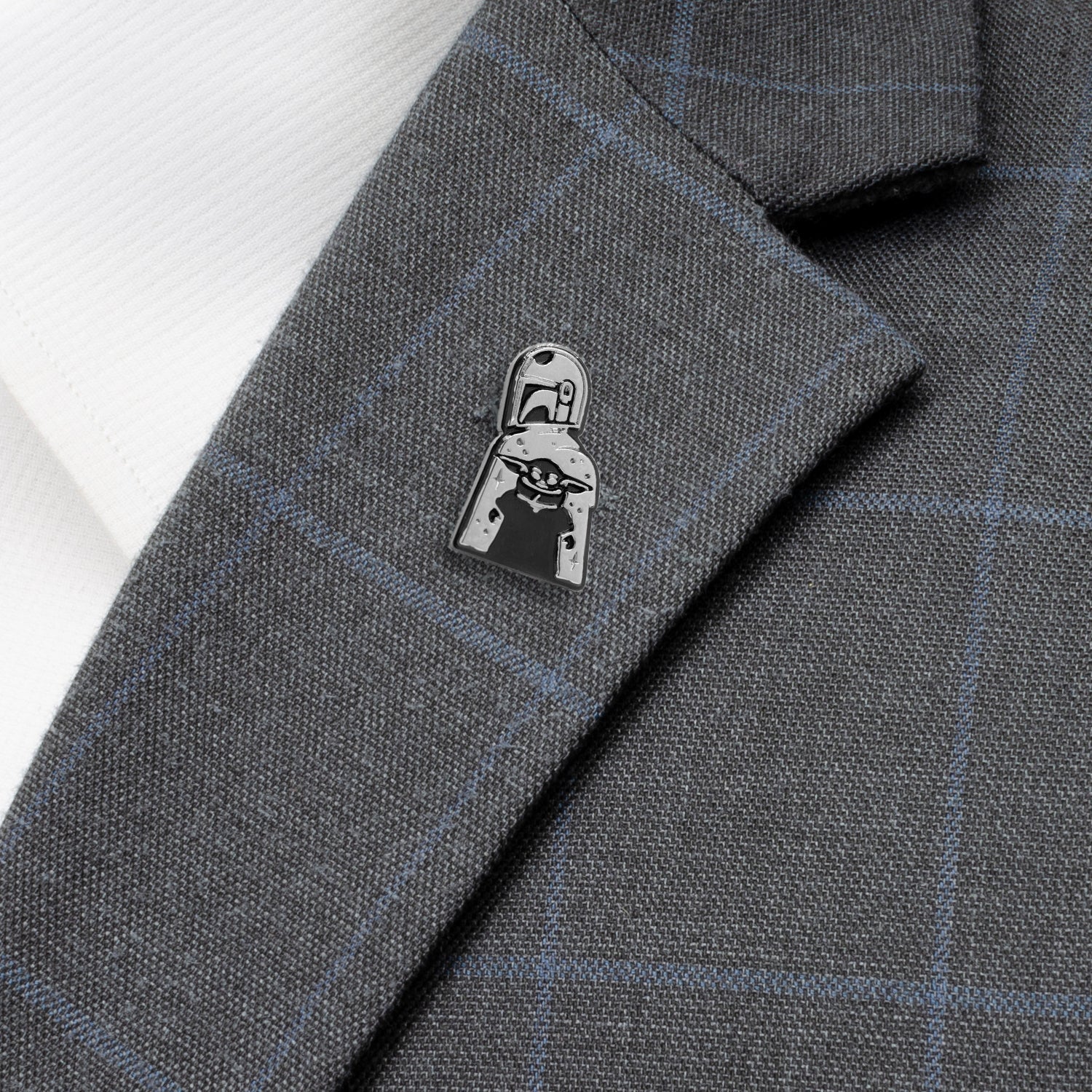 Star Wars Mandalorian and Grogu Navy Paisley Tie, Grogu Tie Bar, and Lapel Pin Gift Set - My Men's Shop
