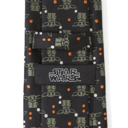 Star Wars Grogu Black and Orange Dotted Tie - My Men's Shop