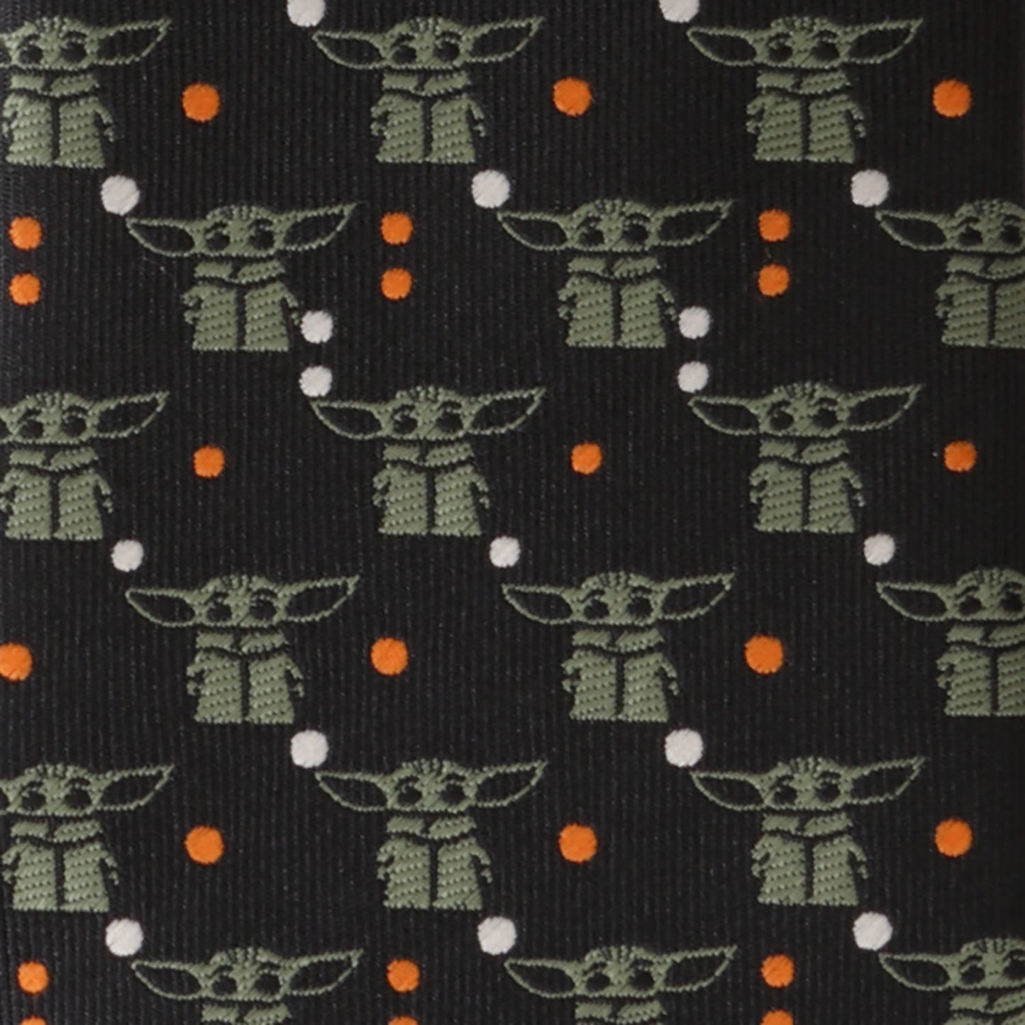Star Wars Grogu Black and Orange Dotted Tie - My Men's Shop