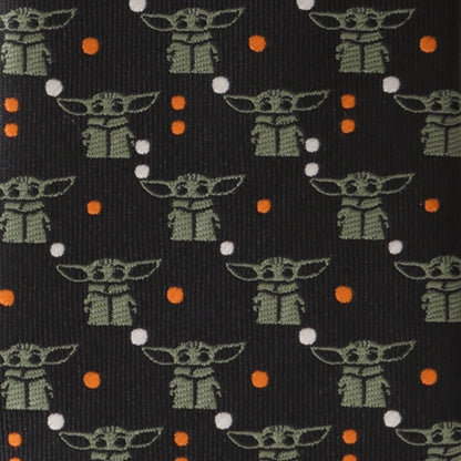 Star Wars Grogu Black and Orange Dotted Tie - My Men's Shop