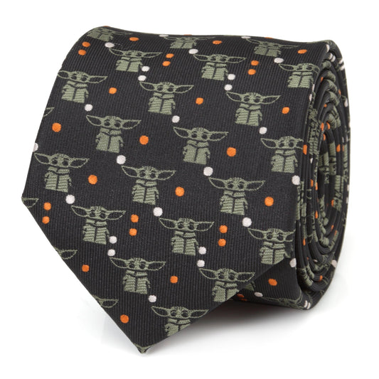 Corbata de lunares negros y naranjas de Grogu de Star Wars