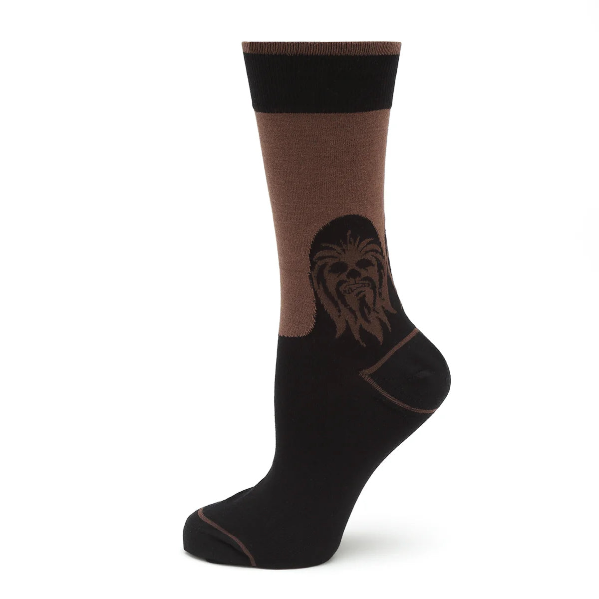 Star Wars Chewbacca Brown and Black Dress Socks and Rebel Alliance Starbird Crest Lapel Pin Gift Set - My Men's Shop