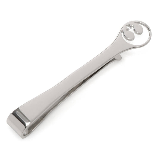 Barra de Corbata de Plata de Ley Recortada con el Emblema de la Alianza Rebelde de Star Wars