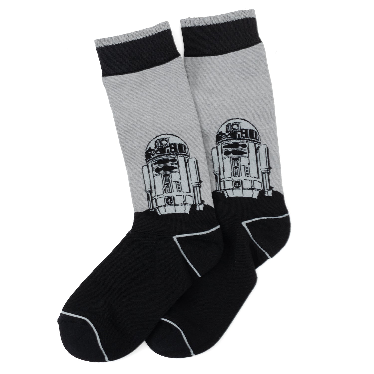 Star Wars Yoda, R2-D2, and C-3PO Dress Socks 3-Pack with Rebel Crest Lapel Pin Gift Set - My Men's Shop
