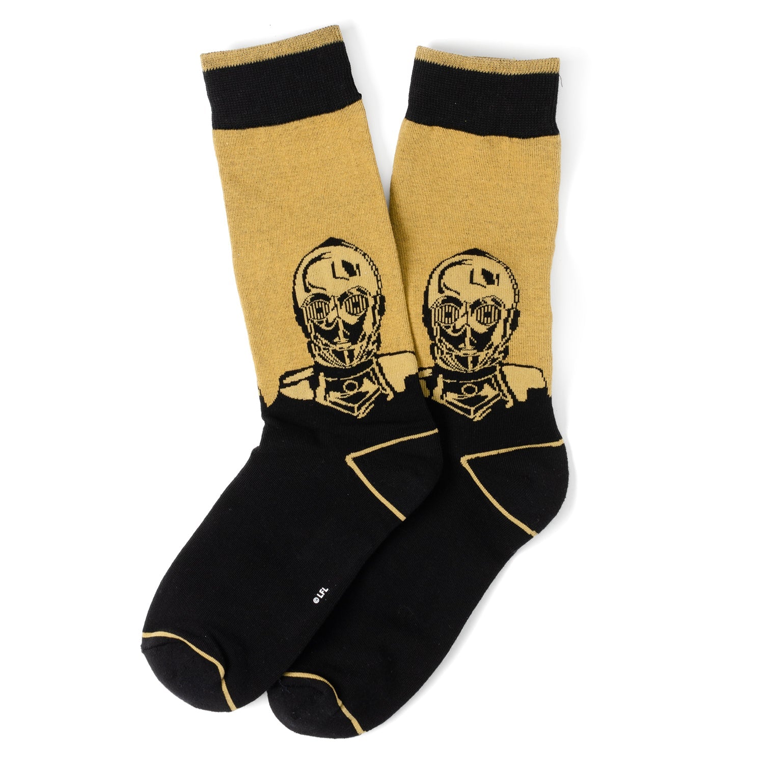 Star Wars Yoda, R2-D2, and C-3PO Dress Socks 3-Pack with Rebel Crest Lapel Pin Gift Set - My Men's Shop