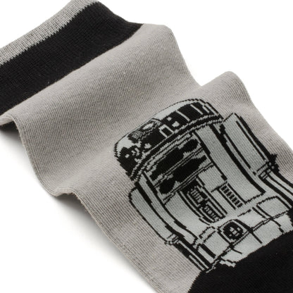 Star Wars Yoda, R2-D2, and C-3PO Dress Socks 3-Pack with Rebel Crest Lapel Pin Gift Set - My Men's Shop