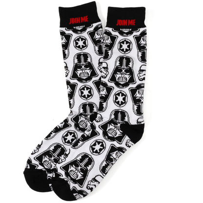 Set de regalo de calcetines y pin de solapa de Star Wars Darth Vader en blanco, negro y gris