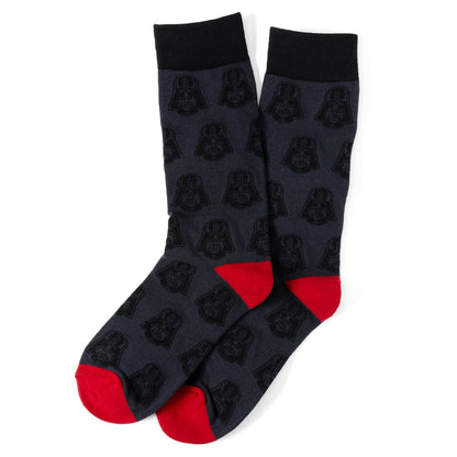 Set de regalo de calcetines y pin de solapa de Star Wars Darth Vader en blanco, negro y gris
