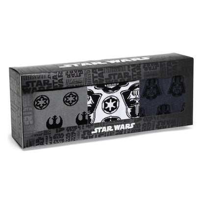 Set de regalo de calcetines y pin de solapa de Star Wars Darth Vader en blanco, negro y gris
