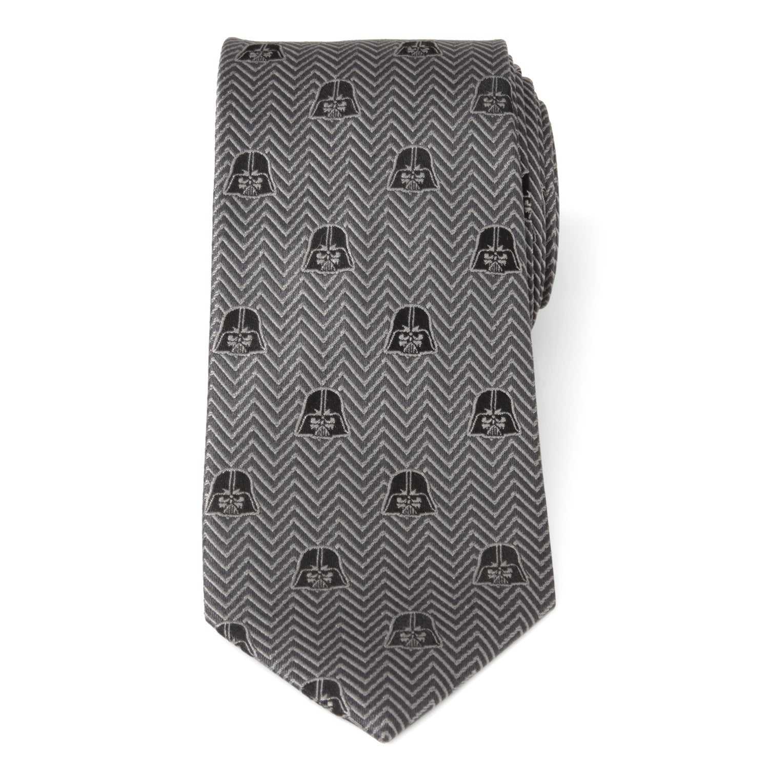 Star Wars Darth Vader Black and Gray Herringbone Tie - My Men's Shop