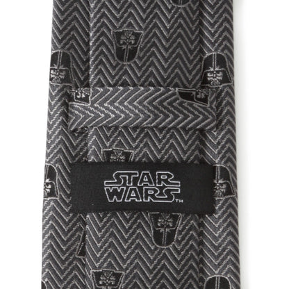 Star Wars Darth Vader Black and Gray Herringbone Tie - My Men's Shop