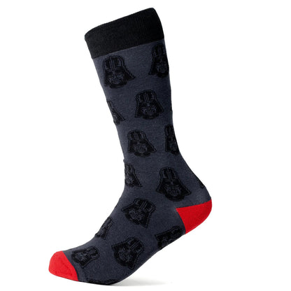 Star Wars Darth Vader Calcetines de Vestir Negros y Rojos y Set de Regalo de Pin de Solapa