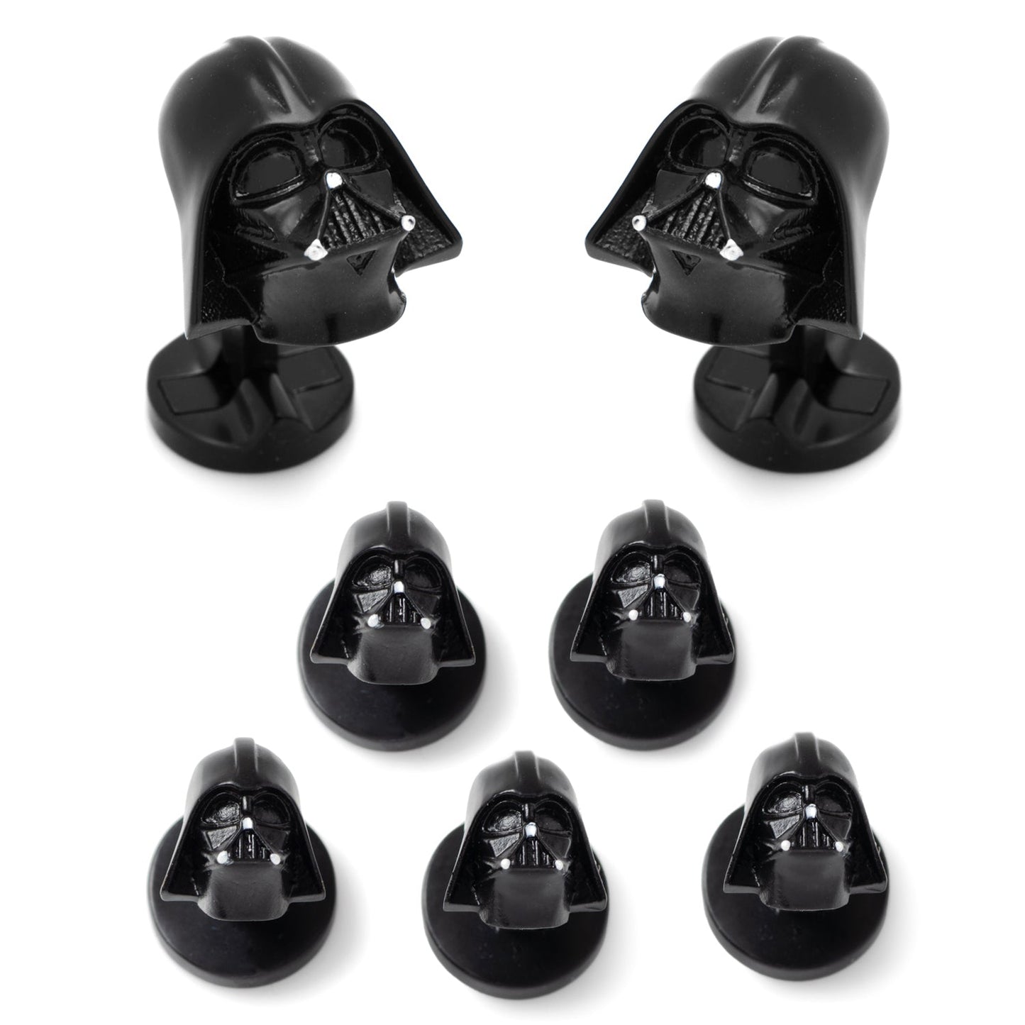 Set de mancuernillas 3D y 5 botones Star Wars Darth Vader