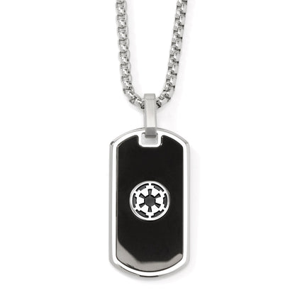 Star Wars Darth Vader Stainless Steel Printed Cufflinks with Empire and Rebel Crest Dog Tags Gift Set - My Men's Shop
