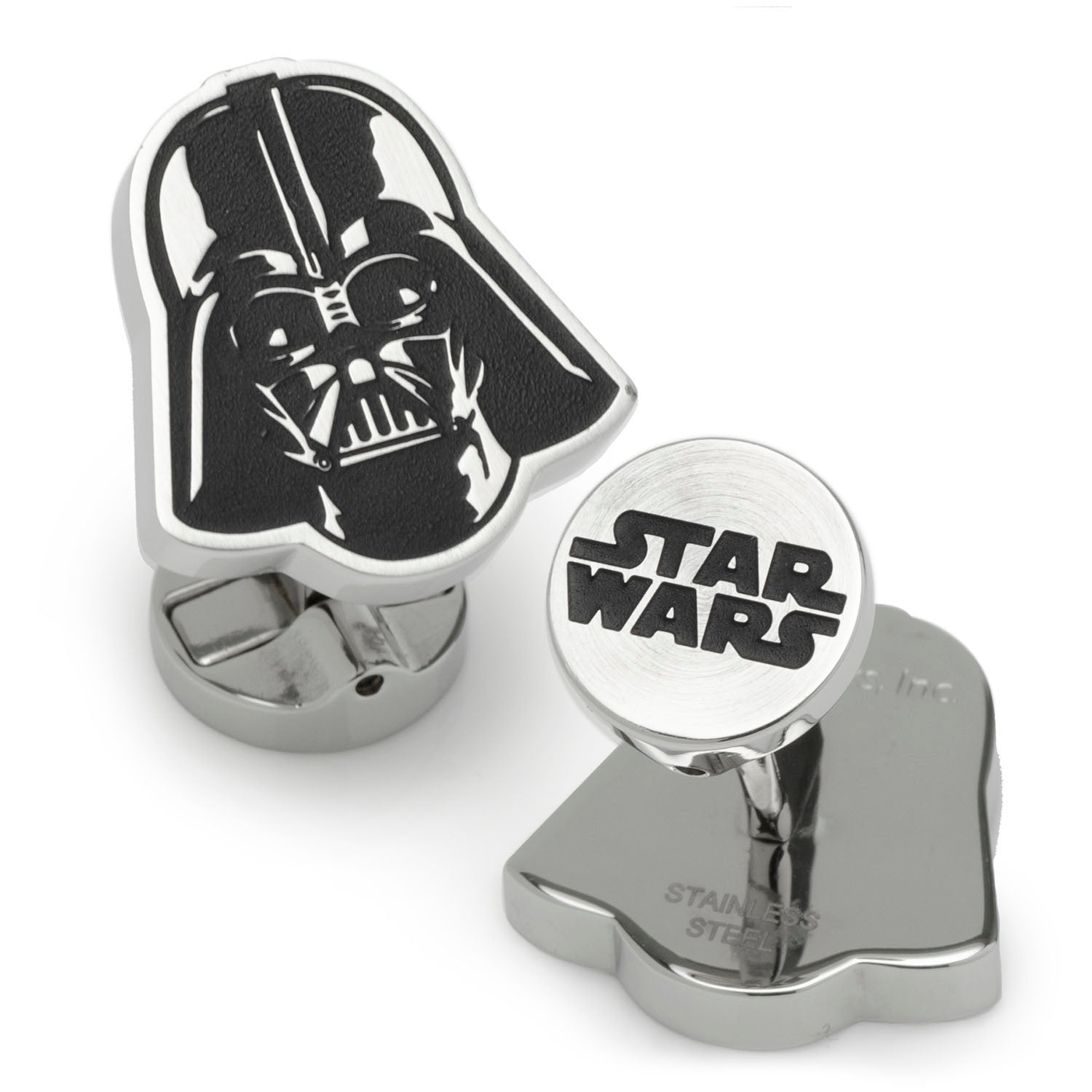 Star Wars Darth Vader Stainless Steel Printed Cufflinks with Empire and Rebel Crest Dog Tags Gift Set - My Men's Shop