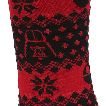 Set de regalo de calcetines y pin de solapa de Darth Vader de Star Wars en rojo y negro para las fiestas