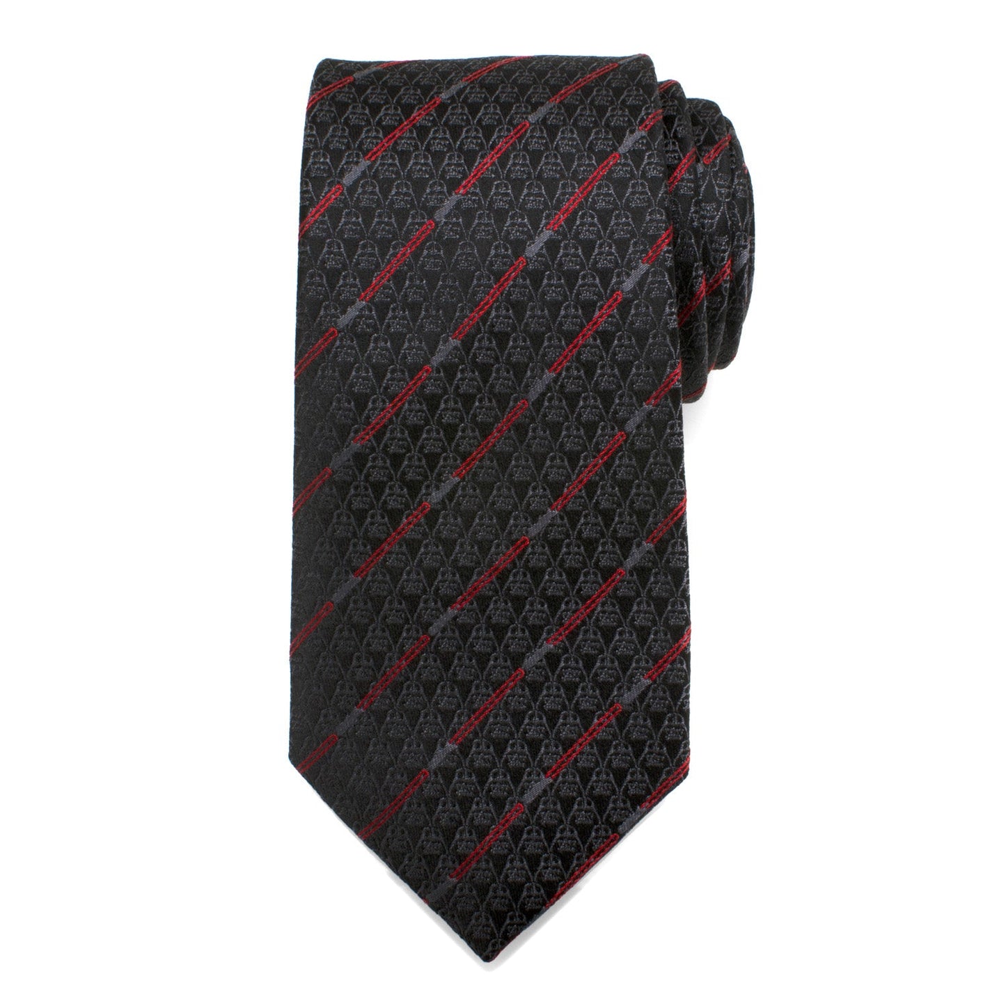 Corbata de rayas rojas y negras con sable de luz de Darth Vader de Star Wars