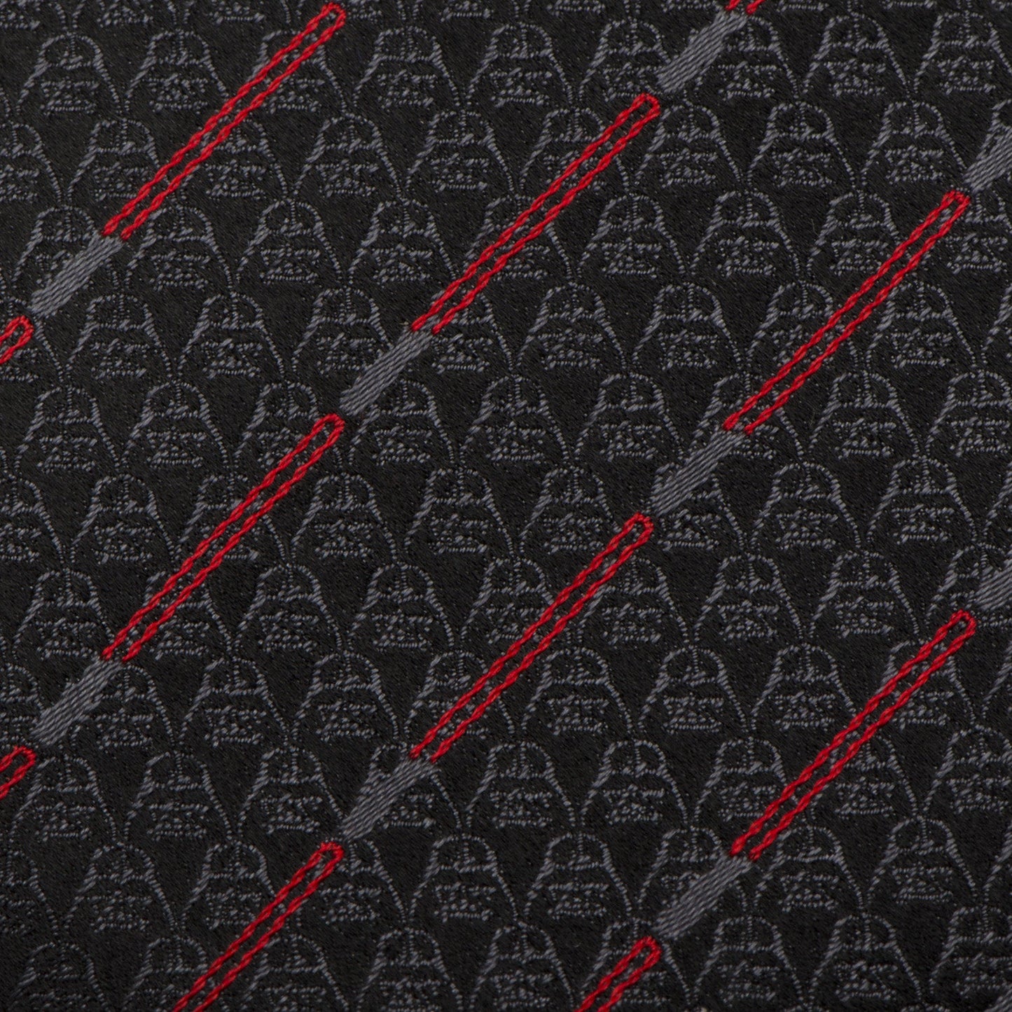 Corbata de rayas rojas y negras con sable de luz de Darth Vader de Star Wars