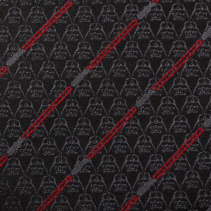 Corbata de rayas rojas y negras con sable de luz de Darth Vader de Star Wars