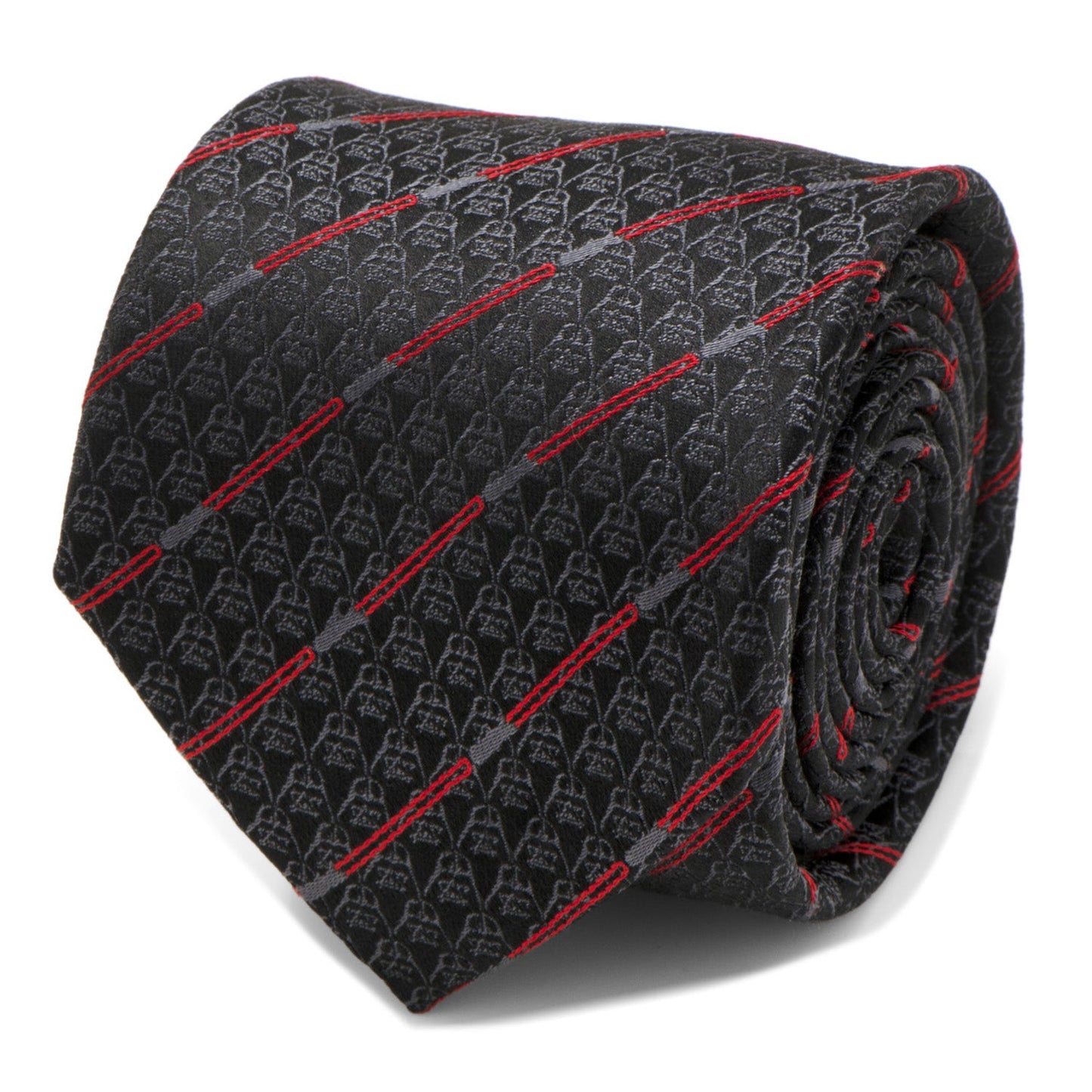 Corbata de rayas rojas y negras con sable de luz de Darth Vader de Star Wars