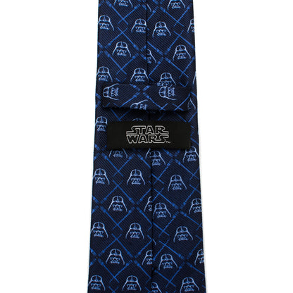 Corbata a cuadros azul de Star Wars Darth Vader y SABLE LÁSER