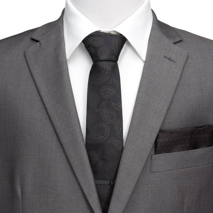 Corbata de seda negra con diseño de cachemir de Darth Vader de Star Wars