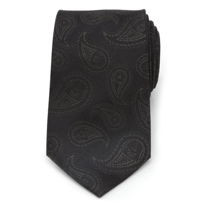 Corbata de seda negra con diseño de cachemir de Darth Vader de Star Wars