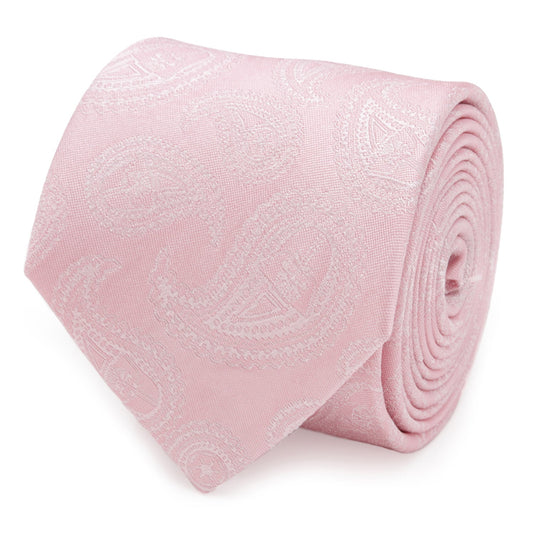 Corbata de seda con estampado de cachemira rosa de Darth Vader de Star Wars