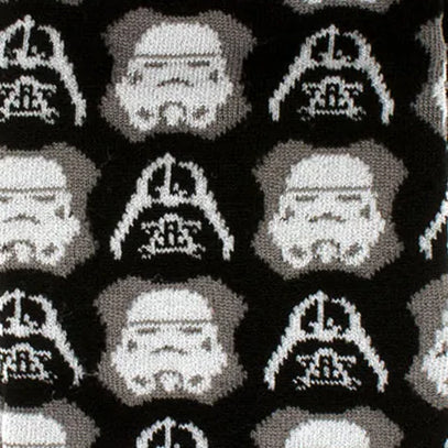 Set de regalo de calcetines de vestir negros de Star Wars Darth Vader y Stormtrooper y pin de solapa de Darth Vader