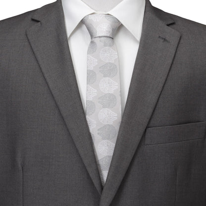 Star Wars Millennium Falcon White and Gray Checkered Tie - My Men's Shop