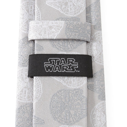 Star Wars Millennium Falcon White and Gray Checkered Tie - My Men's Shop