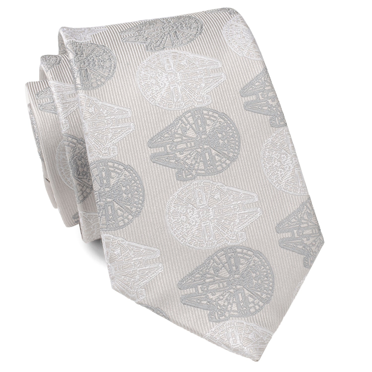 Star Wars Millennium Falcon White and Gray Checkered Tie - My Men's Shop