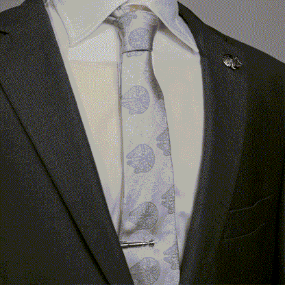 Star Wars Millennium Falcon White and Gray Checkered Tie - My Men's Shop