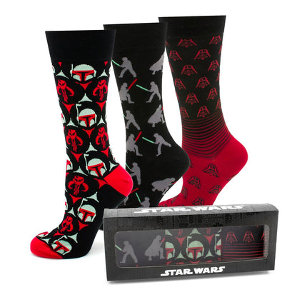 Star Wars Dress Socks 3-Pack with Darth Vadar Lapel Pin Gift Set - My Men's Shop