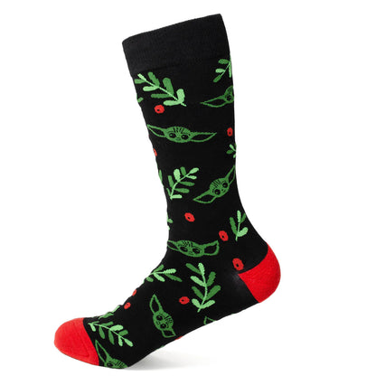 Set de regalo de calcetines de vestir y pin de solapa de Star Wars Mandalorian Grogu Holiday