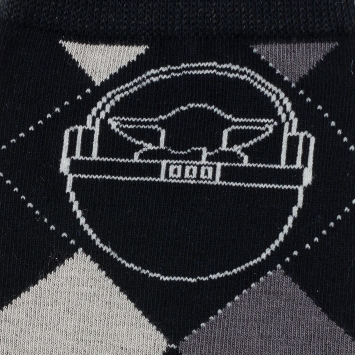 Star Wars Grogu Charcoal Gray Argyle Socks and Lapel Pin Gift Set - My Men's Shop