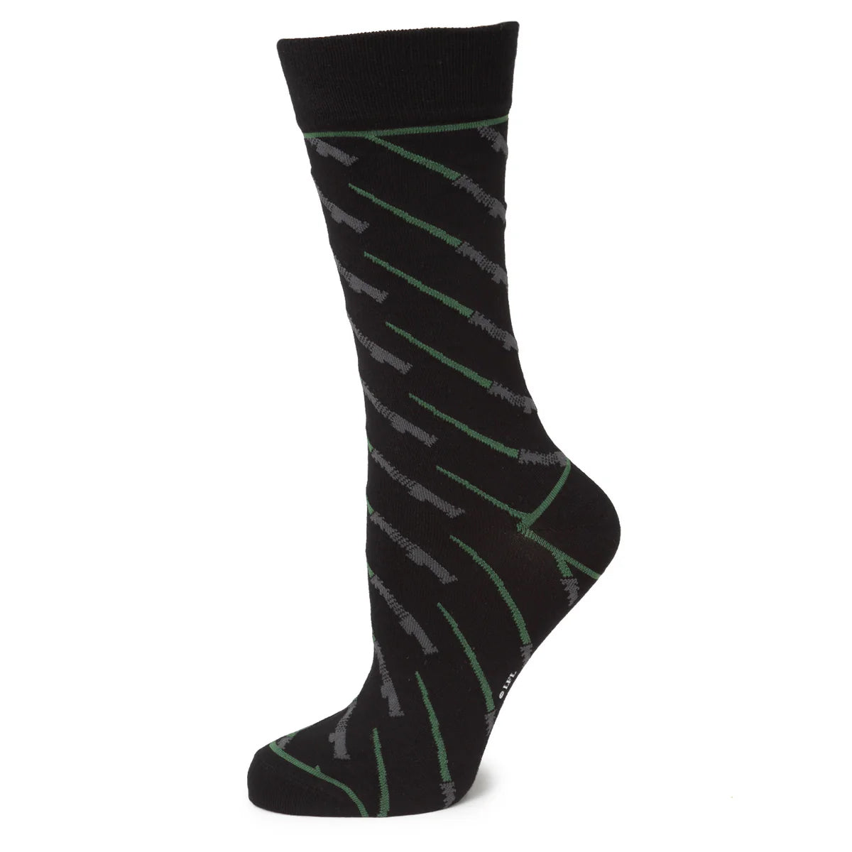 Star Wars Green LIGHTSABER Dress Socks with Jedi Crest Lapel Pin Gift Set - My Men's Shop