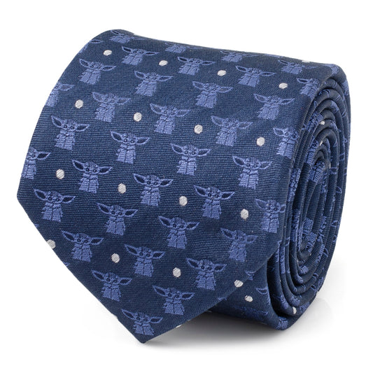 Corbata azul marino de Grogu de Star Wars