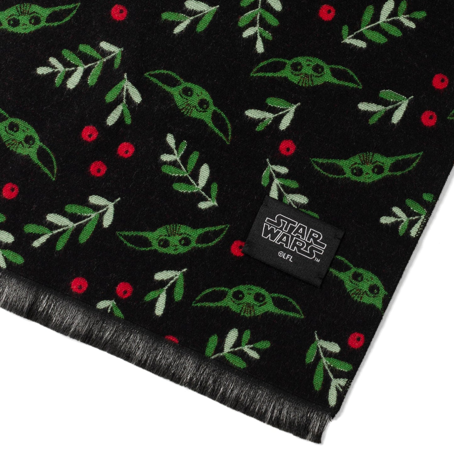 Star Wars Grogu Holiday Black and Green Scarf - My Men's Shop