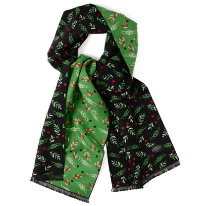 Star Wars Grogu Holiday Black and Green Scarf - My Men's Shop