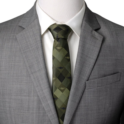 Star Wars Grogu Green Plaid Tie - My Men's Shop