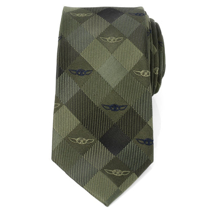 Star Wars Grogu Green Plaid Tie - My Men's Shop