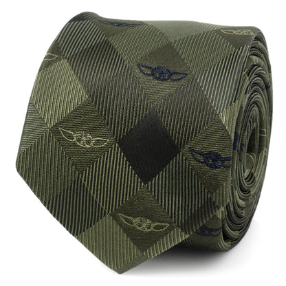 Star Wars Grogu Green Plaid Tie - My Men's Shop